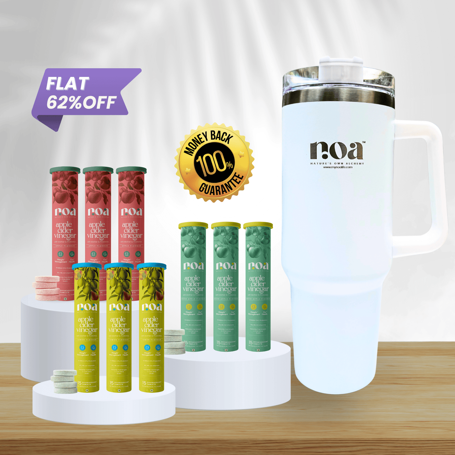 Apple Cider Vinegar Probiotics & Prebiotics Effervescent & Hydra+ Combo