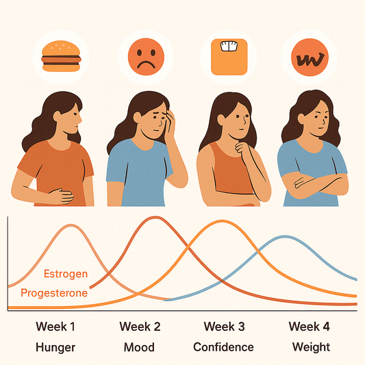 How Your Hormones Dictate Your Hunger, Mood & Weight—Week by Week 🔄